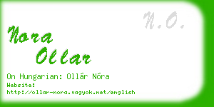 nora ollar business card